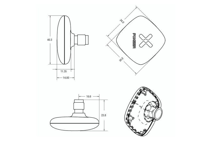 Антена 5,8 ГГц Foxeer Echo 2 RHCP SMA (білий) DT2093UA фото