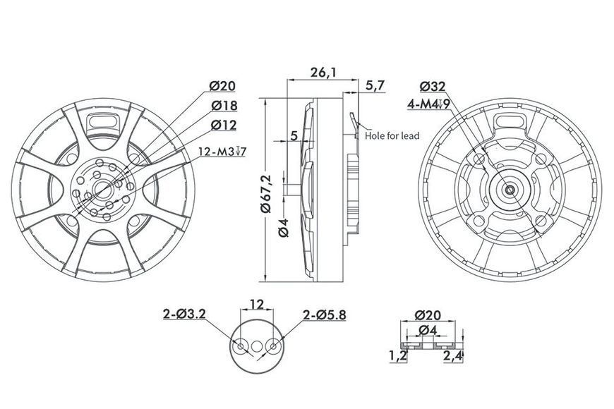 Мотор T-Motor Antigravity MN6007 II KV320 6S для мультикоптерів DT1798UA фото