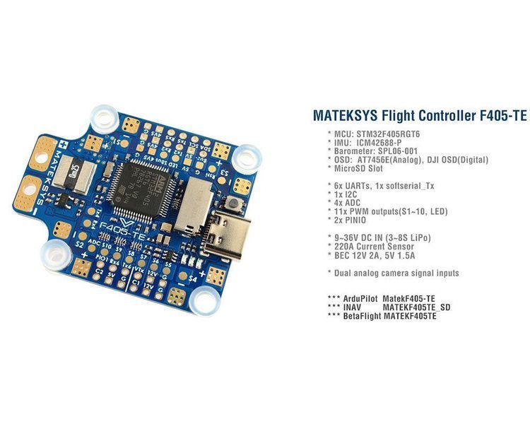 Польотний контролер F405-TE Matek DT2238UA фото