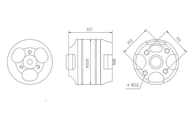 Двигун QX Motor QAA2814 600KV для авіамоделей та мультикоптерів DT1806UA фото