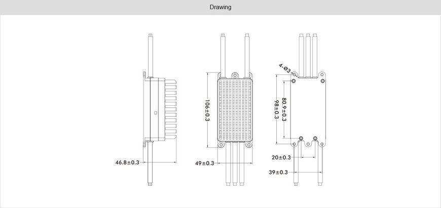 Регулятор ходу T-Motor FLAME 200A HV 14S для коптерів DT2713UA фото