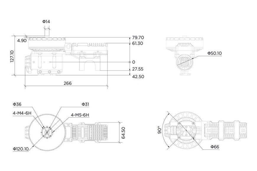 Комбо мотор Hobbywing Xrotor X11 14S з регулятором без пропелера (CCW) DT1689UA фото