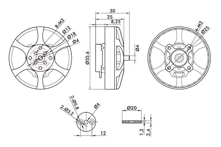 Мотор T-Motor Antigravity MN5006 KV300 для мультикоптерів DT1707UA фото