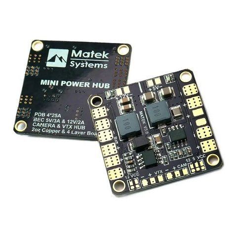 Розподільна плата з BEC на 5V і 12V Mini Power HUB V 3.1 Matek DT2910UA фото