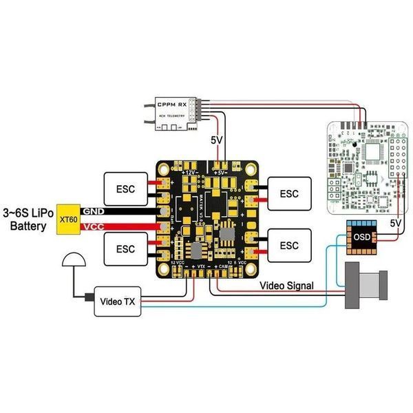 Розподільна плата з BEC на 5V і 12V Mini Power HUB V 3.1 Matek DT2910UA фото