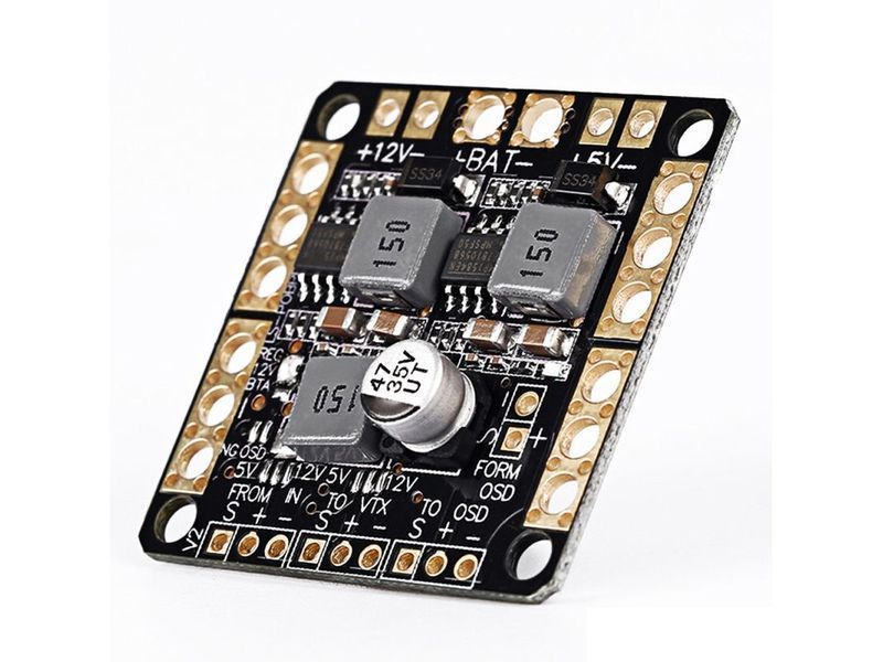 Плата розподілу живлення з BEC 5V, 12V та LC фільтром DT3010UA фото