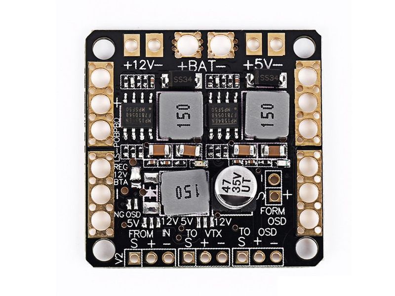Плата розподілу живлення з BEC 5V, 12V та LC фільтром DT3010UA фото