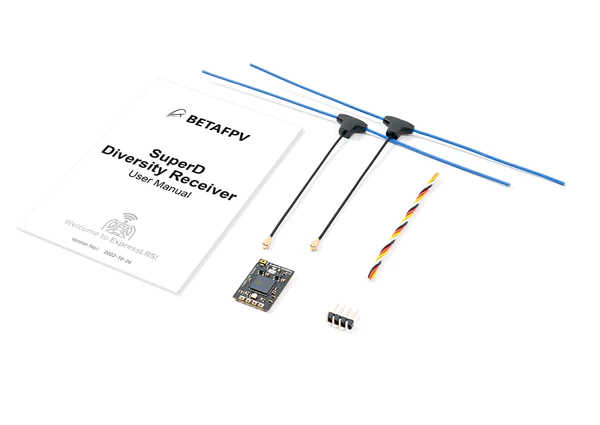 Приймач BetaFPV SuperD ELRS Diversity 915 МГц &mdash; ресивер для FPV дрона оснащений двома антенами 401 фото