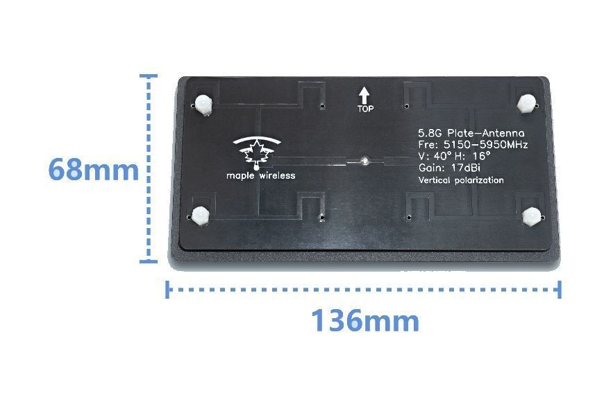 Антена 5.5GHz Maple патч 17dB SMA DT2056UA фото