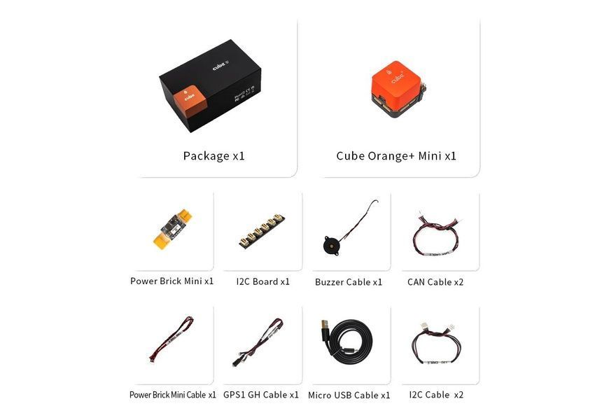 Політний контролер CubePilot Pixhawk 2.1 Cube Orange+ на платі Mini DT2198UA фото