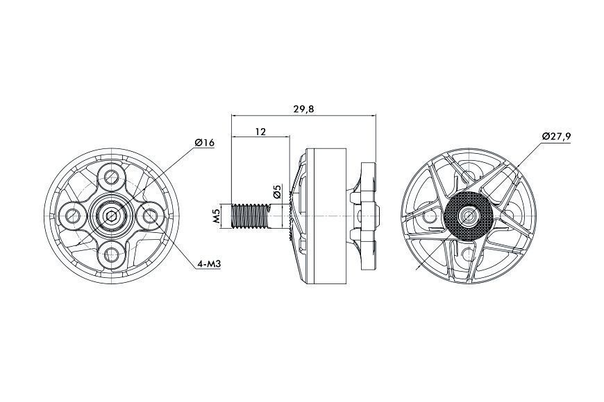 Мотор T-Motor F40 PRO IV 2306 1950KV 4-6S для коптерів (синій) DT1712UA фото