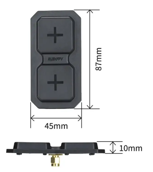 Панельна спрямована антена RUSHFPV Range+ 5.8G 11dBi RHCP, SMA Male для FPV дронів (4900-6000 МГц) DT1885UA фото