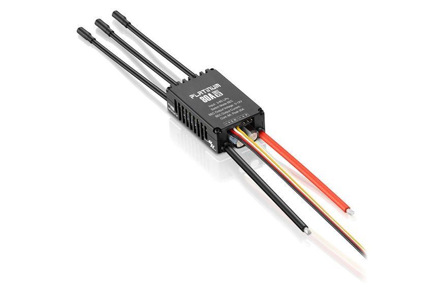Регулятор ходу HOBBYWING PLATINUM V5 80A 3-8S для авіамоделей DT2725UA фото