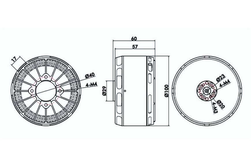 Мотор T-Motor U13 II KV130 5659W для мультикоптерів DT1774UA фото