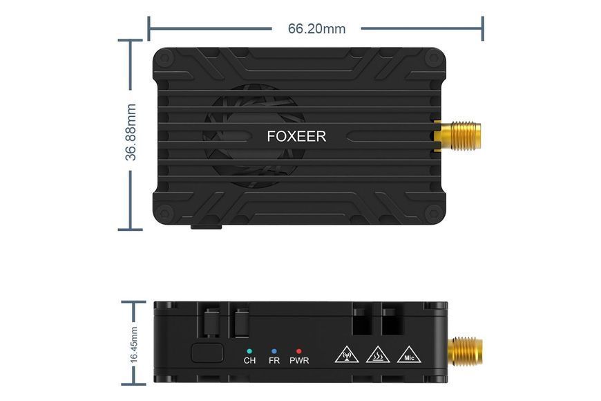 Відеопередавач Foxeer Reaper Infinity v2 4.9-6.0GHz 80Ch 5W DT1529UA фото