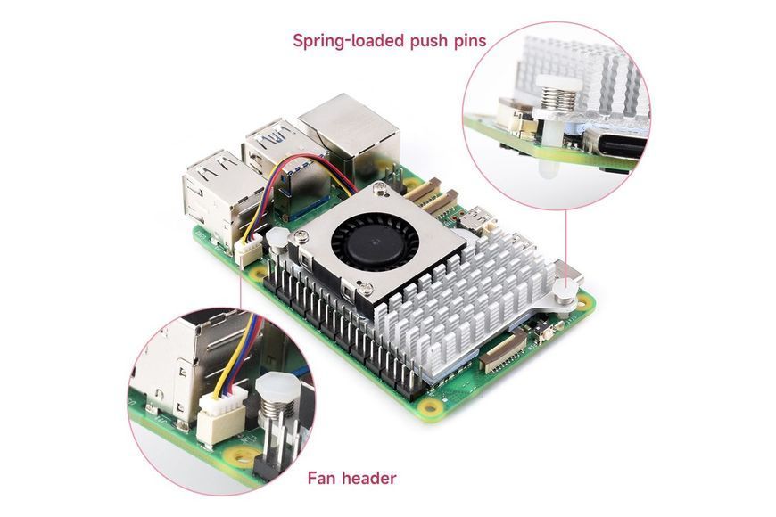 Кулер Waveshare для Raspberry Pi 5 активний DT2688UA фото