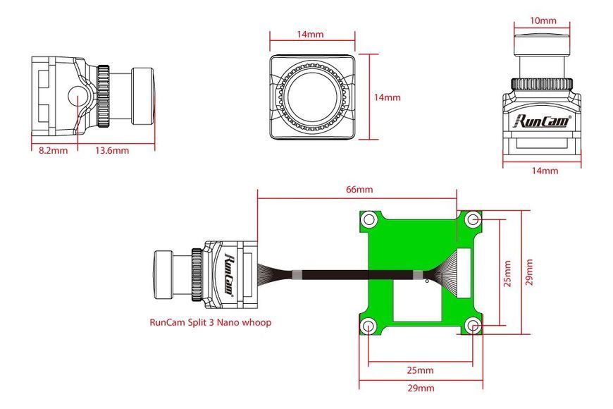 Камера FPV RunCam Split 3 Nano Whoop із вбудованим DVR DT1631UA фото