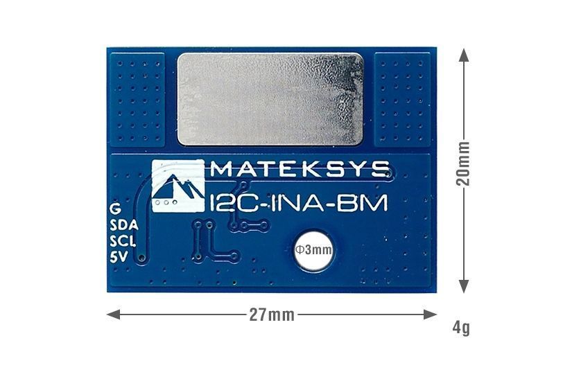 Датчик струму та напруги Matek I2C-INA-BM 204A 85V I2C DT2933UA фото