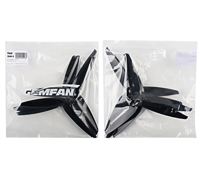 Лопаті Gemfan Flash 7040-3 &mdash; пропелери для 7-й FPV дрона (4 шт.) 400 фото