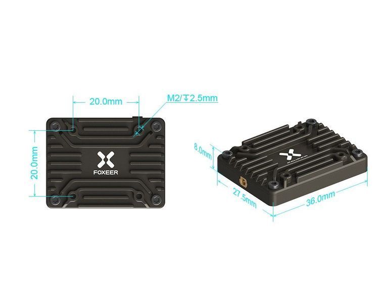 Відеопередавач VTX 4.9-6GHz 2.5W 80СН Reaper Extreme V3 Foxeer DT1534UA фото