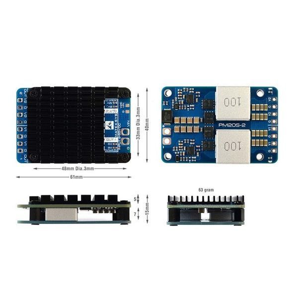 Модуль живлення 2 x BEC PM20S-2 Matek DT2936UA фото