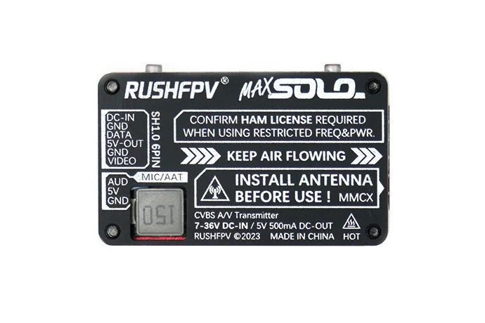 Відеопередавач RushFPV RUSH MAX SOLO X Band 2500mW DT1535UA фото