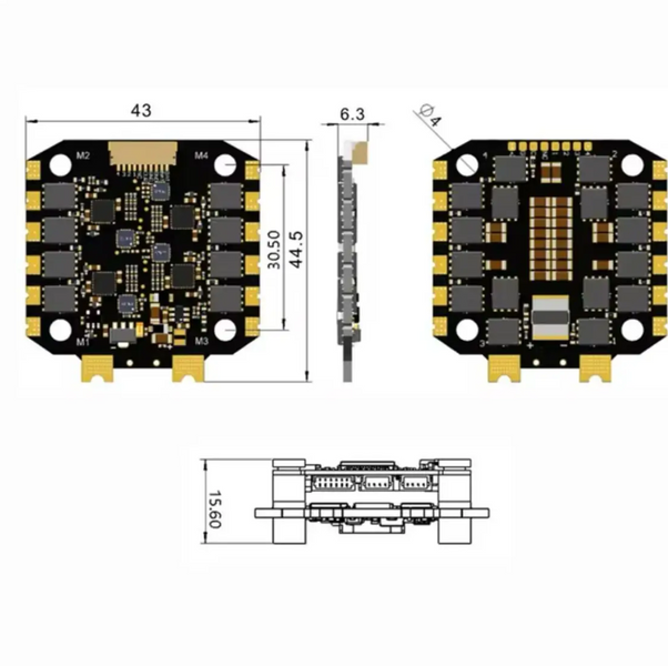 Контролер польоту NEEBRC F4 80A Stack 3-6S DT2178UA фото