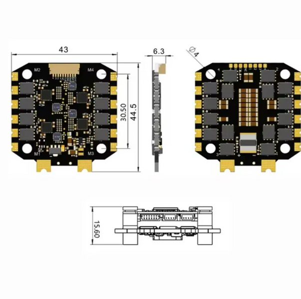 Контролер польоту NEEBRC F4 80A Stack 3-6S DT2178UA фото