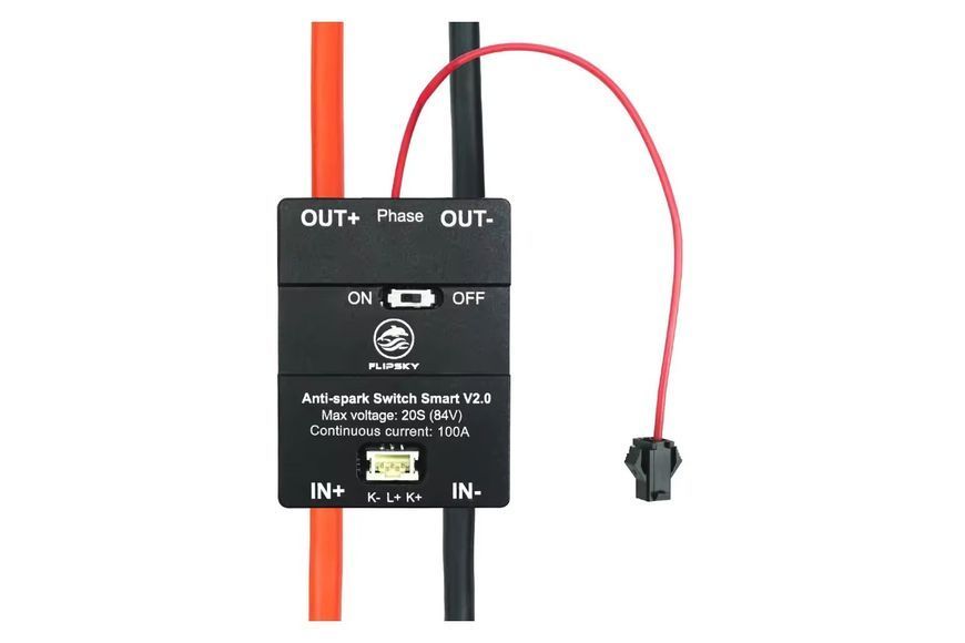 Перемикач безіскровий FlipSky 300A 20S ALU v2.0 (кнопка 12 мм) DT2944UA фото