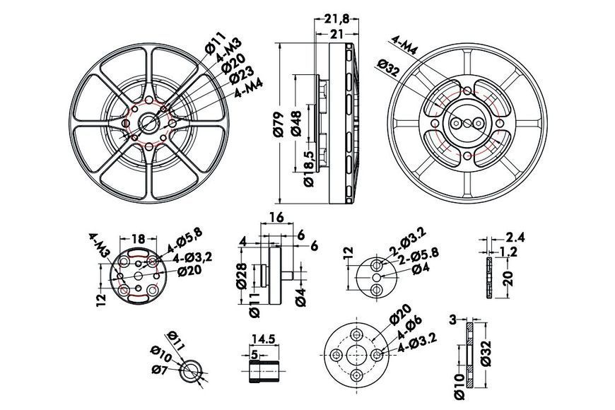 Мотор T-Motor Antigravity MN7005 KV230 6S для мультикоптерів DT1693UA фото