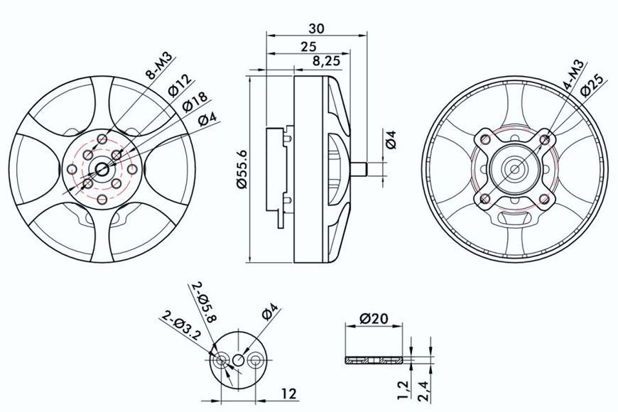 Мотор T-Motor Antigravity MN5006 KV450 для мультикоптерів DT1694UA фото