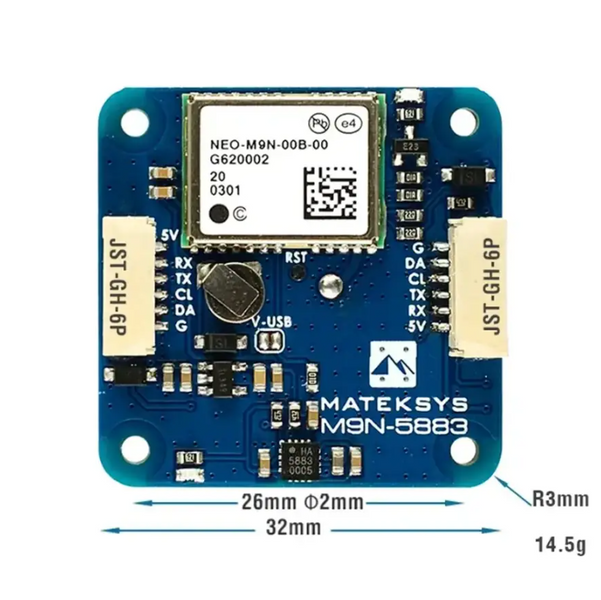 Модуль GPS для дрона Matek Systems GNSS Compass M9N-5883 DT2802UA фото
