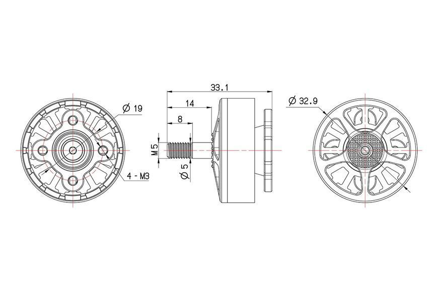 Мотор BrotherHobby Avenger 2806.5 1300KV для квадрокоптера DT1695UA фото